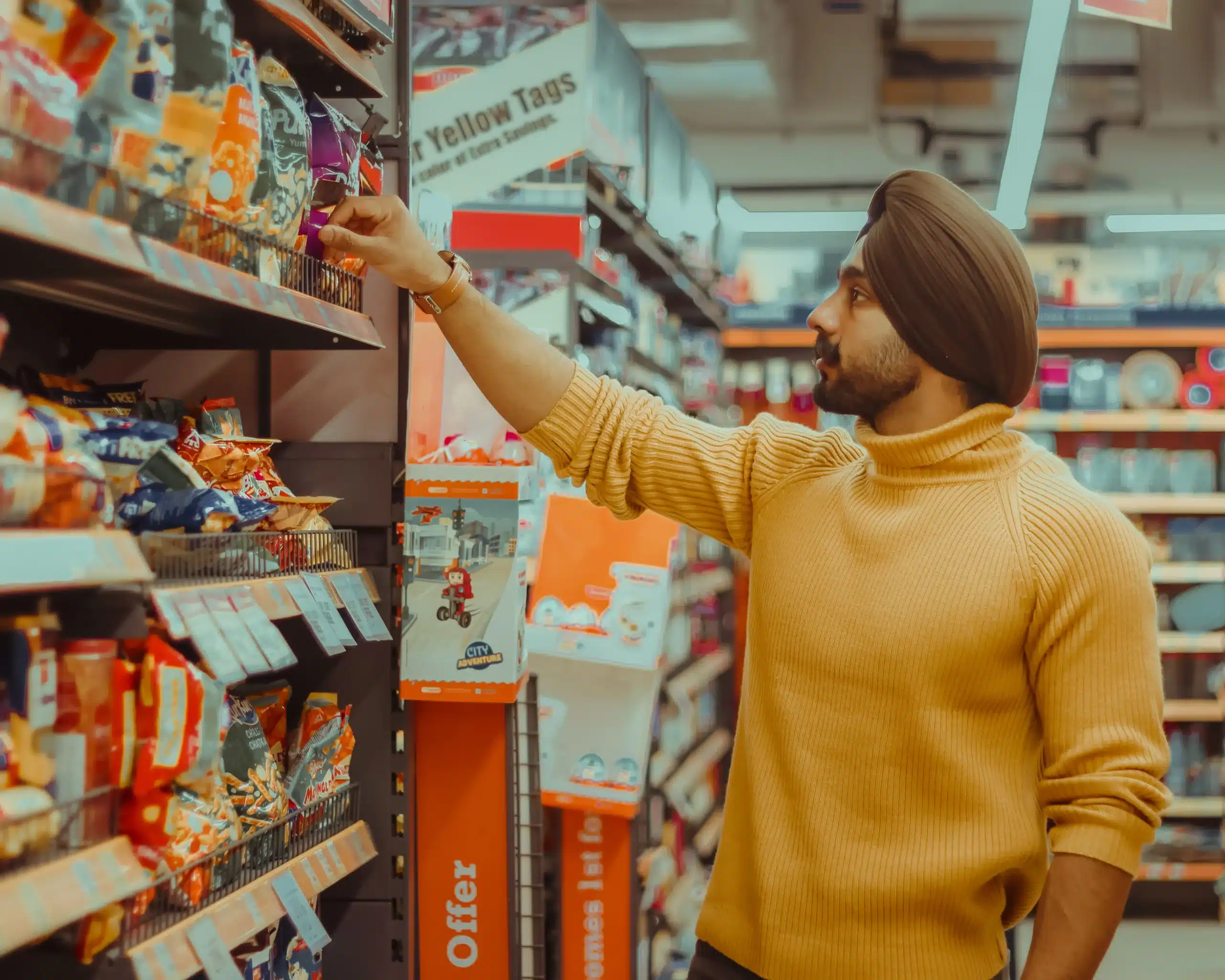 Man browsing a shop