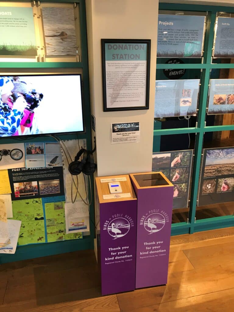 Donation Station in situ at Birds of Poole