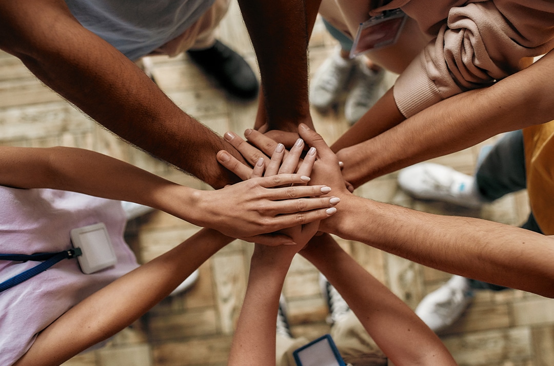 Hands in a circle