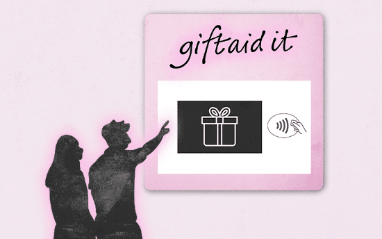 gift aid banner