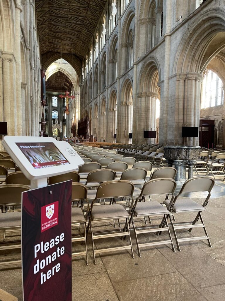 Skinny device at Peterborough Cathedral