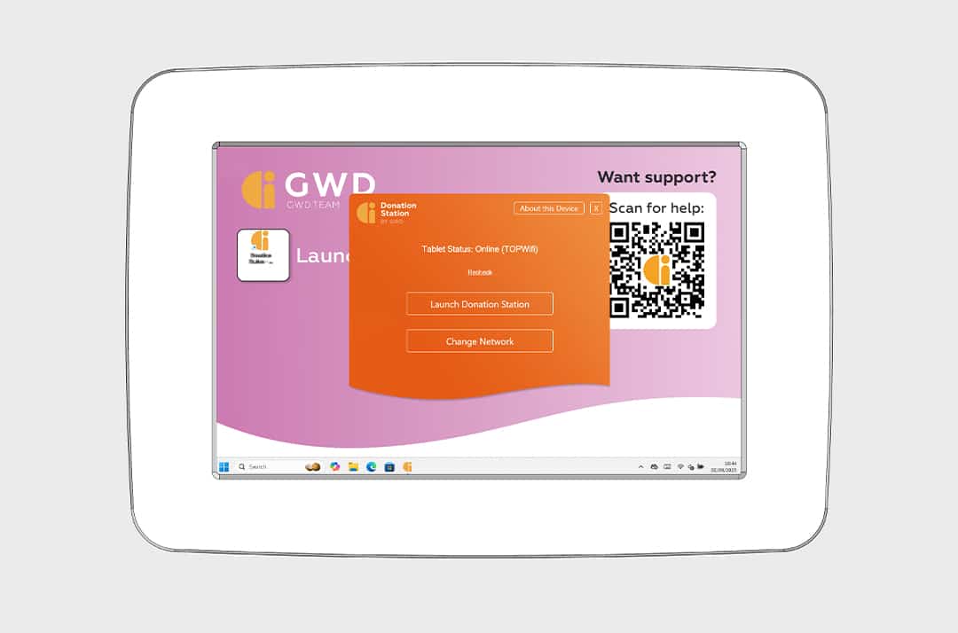 Donation Station desktop on Windows 11