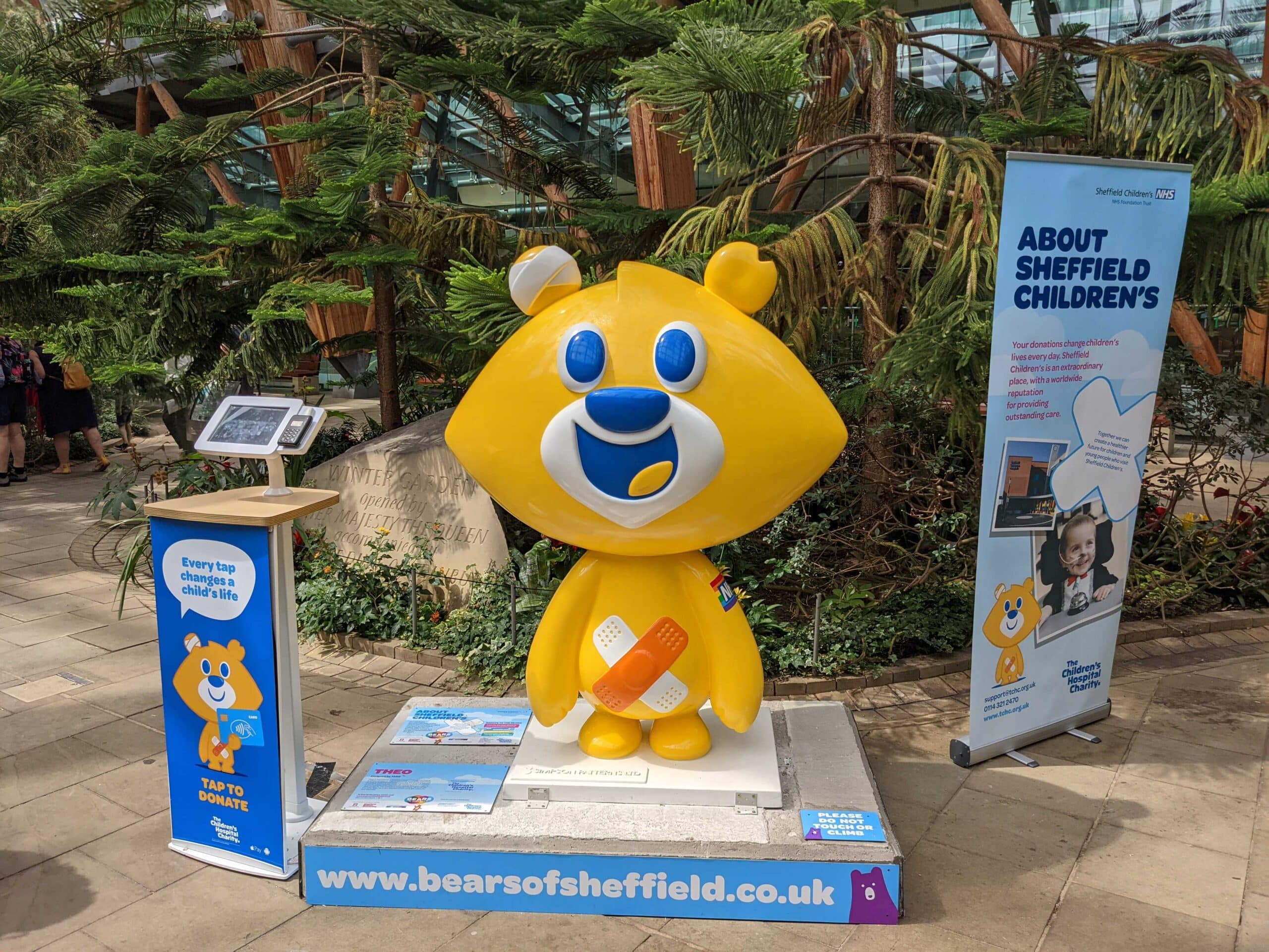 Bears of Sheffield campaign featuring a Donation Station